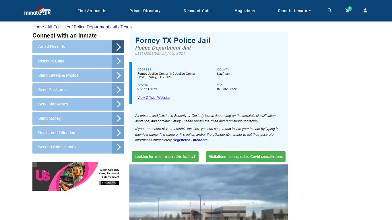 Forney TX Police Jail & Inmate Search - Forney, TX