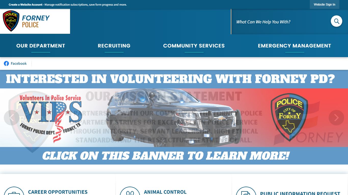 Police Department | Forney, TX - Official Website