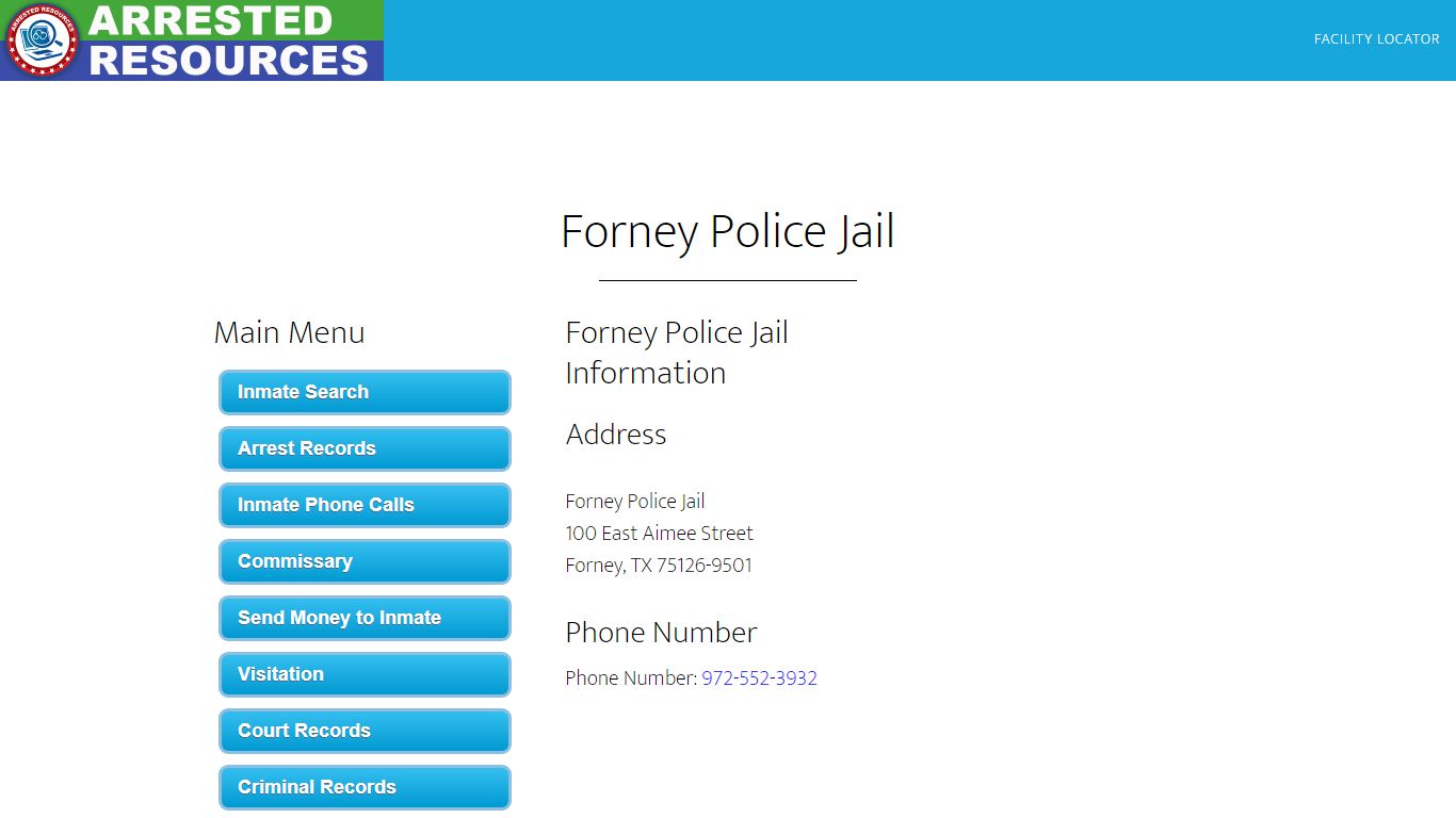 Forney Police Jail - Inmate Search - Forney, TX - Arrested Resources